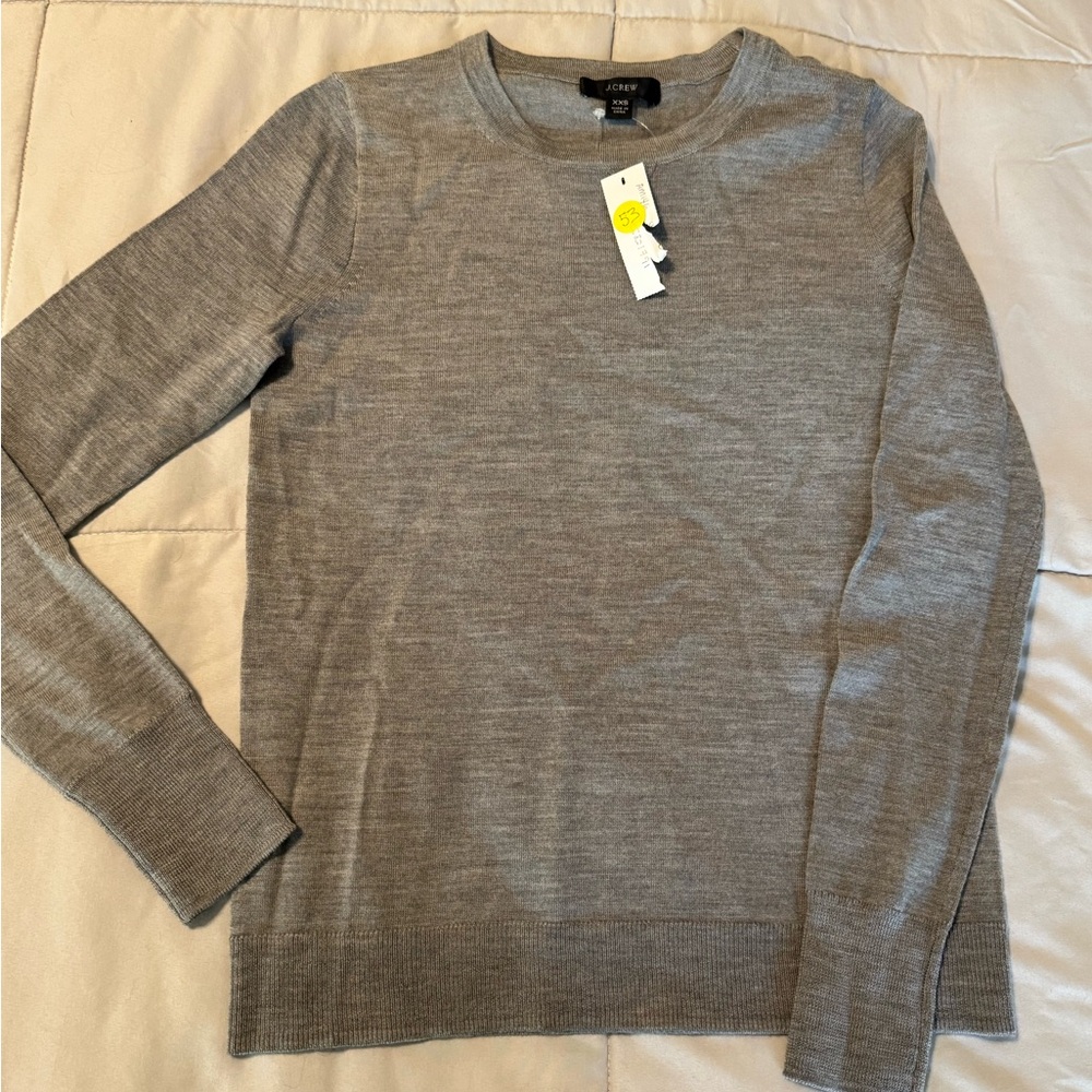 J. Crew Light Gray merino wool xxs sweater